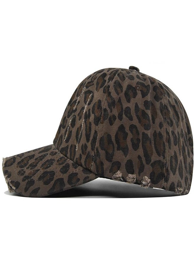 Ptduabenlu Leopard Baseball Cap for Men Women Adjustable Cotton Trucker Hats Dad Hat Classic Low Profile Plain Cap - Image 5